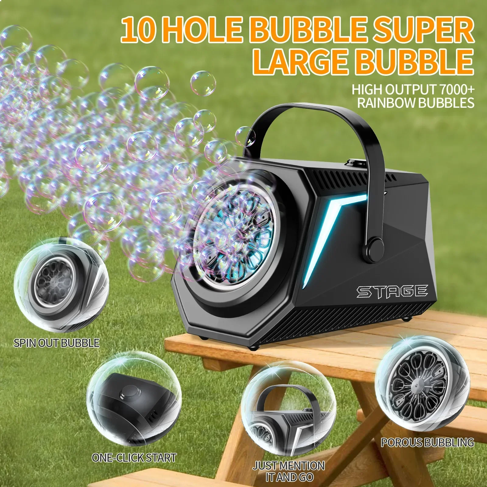 Machine à bulles télécommandée pour fête de mariage, ensemble de jouets, ensemble d'anniversaire Portable, fabricant de bulles, savon soufflant, cadeau d'extérieur pour accessoires de scène