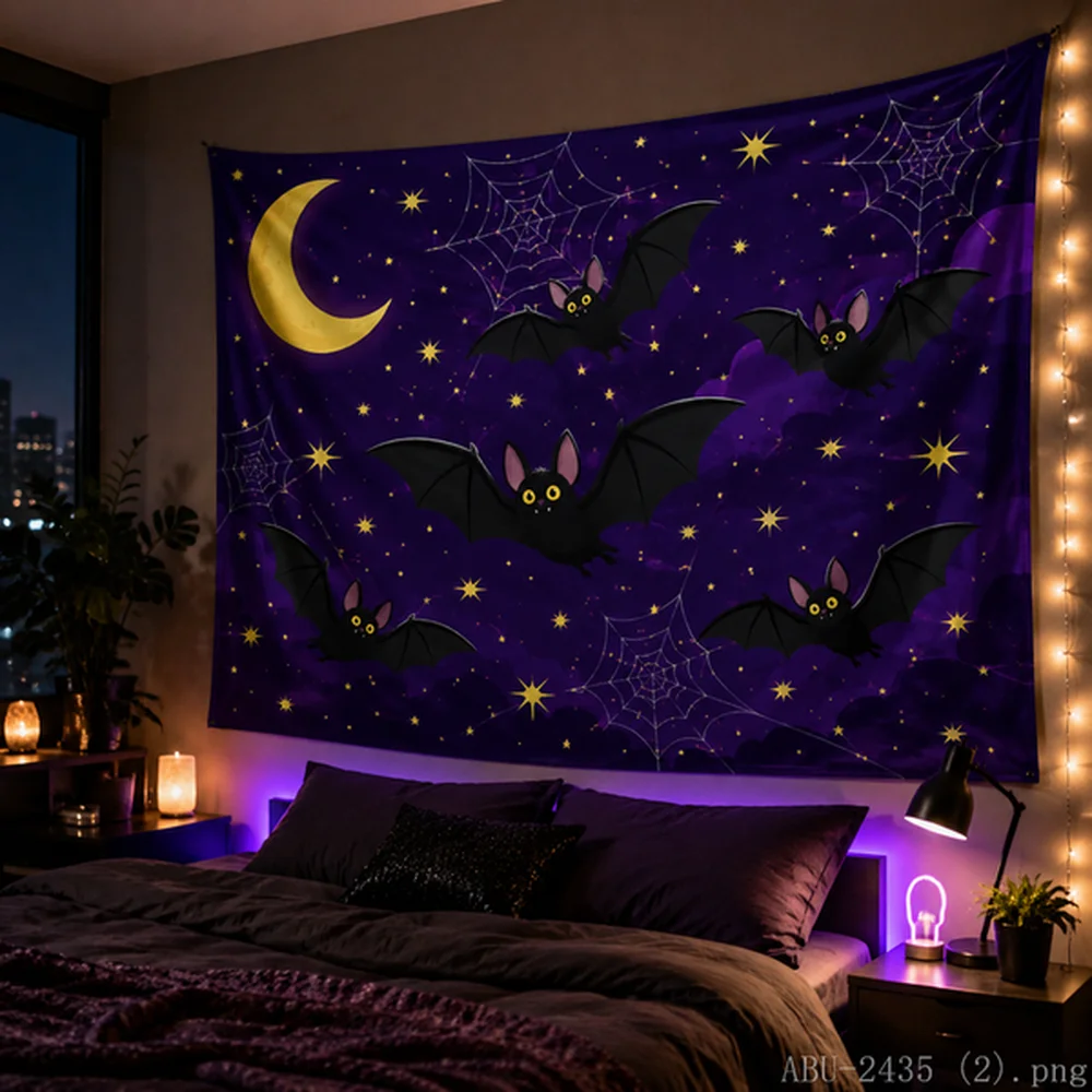 Гобелен VIKAMA на тему Хэллоуи – обзор и цена Spider Web Halloween Decoration