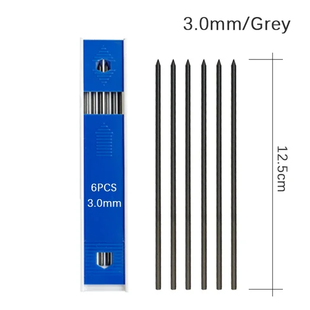 Luxuriöser 3,0-mm-Druckbleistift aus Metall mit schwarzen/roten 2B-Leitungen, professionelle Kunstmalerei, Skizze, Basteln, automatische Bleistiftwerkzeuge