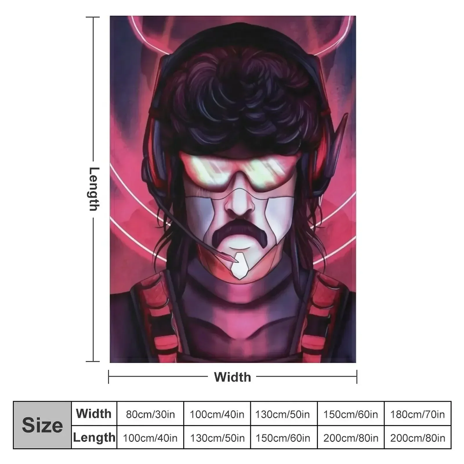Cyber Dr Disrespect Throw Blanket Hairys Fashion Sofas Decorative Throw warm winter blankets and throws Hairy Blankets