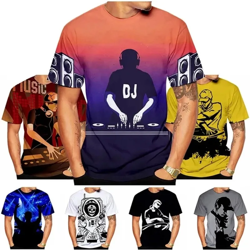 New Fashion Women's Men's Technology Turntable DJ Music Audio Tshirt 3D Printed Casual Funny Tee Tops Short Sleeve Teens Tshirts