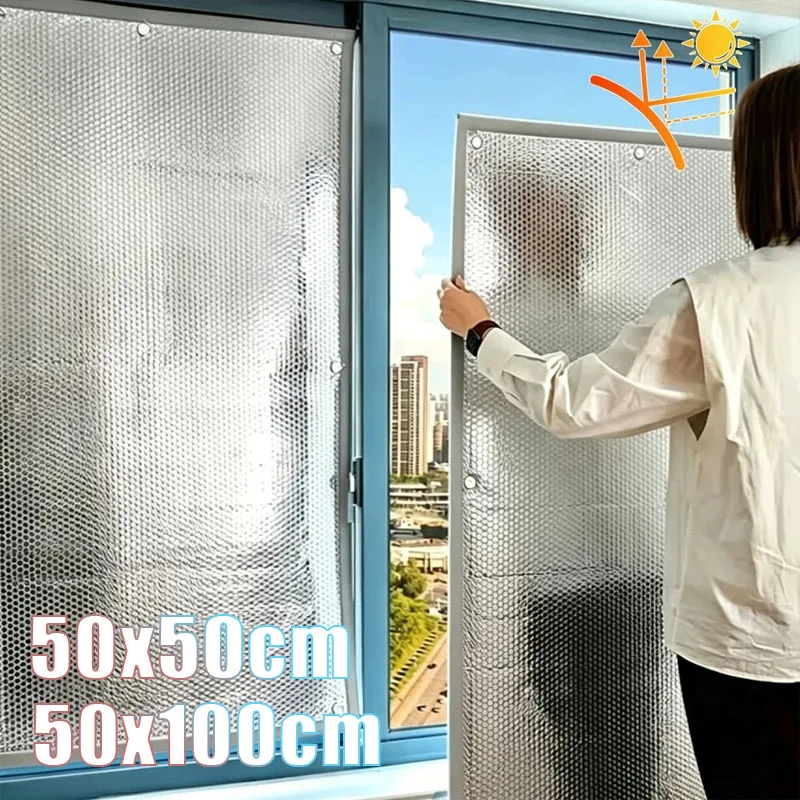 50X50CM 50X100CM UV Block Window Film Self Adhesive Heat Insulation for Balcony Sunroom Glass Sun Blocking Privacy Sticker
