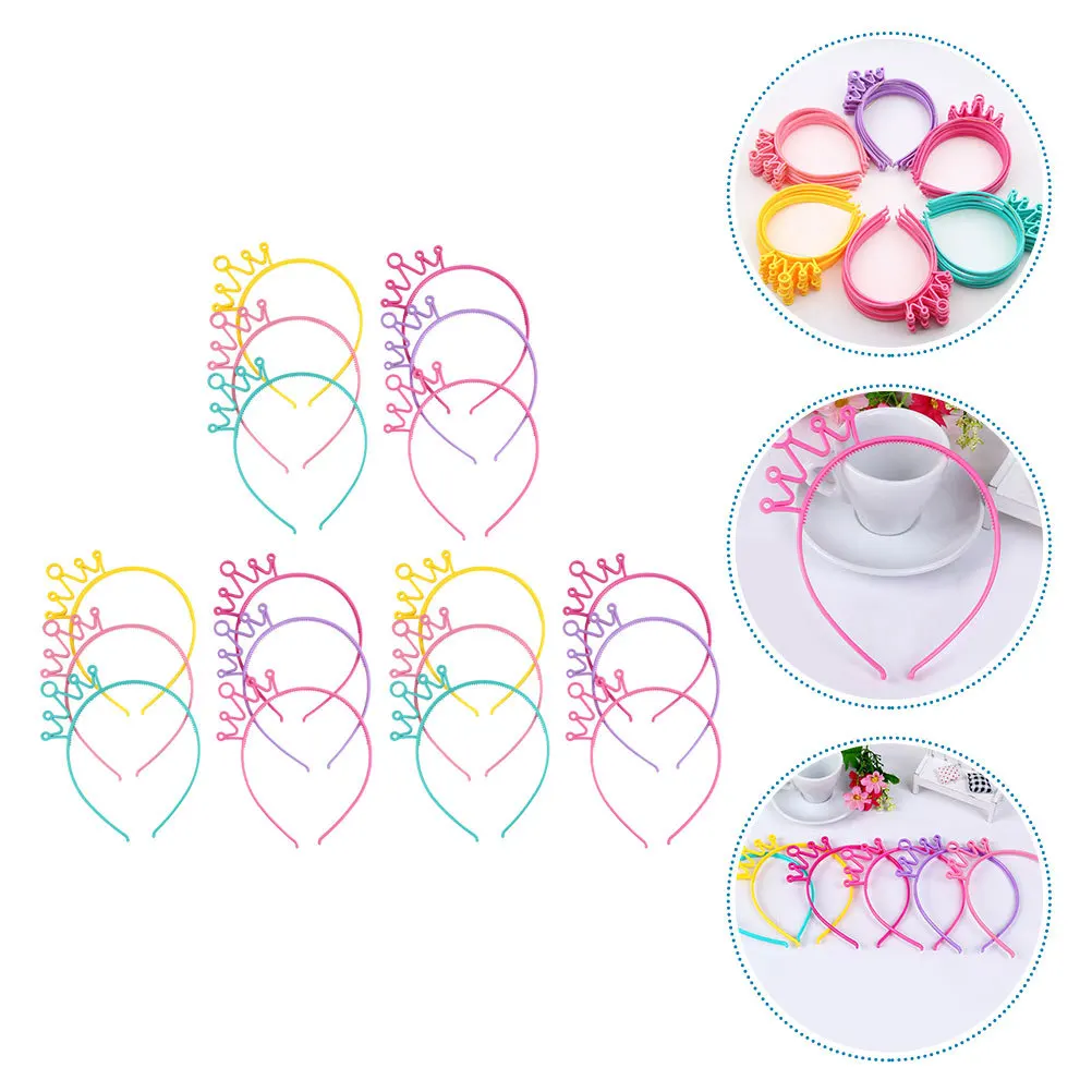 

18 шт., повязки на голову принцессы для девочек, короны, обручи для волос, легкая вечеринка, косплей, декор для головы, фестиваль, реквизит для фотосессии, новогодняя вечеринка