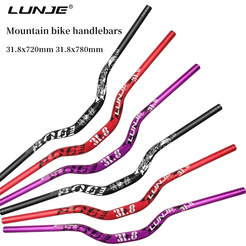 Bike Handlebar 720/780mm Aluminum Alloy Swallow-shaped Mountain Road Bike Handle Bar 31.8 35 MTB Bicycle Handlebars Cycling Part