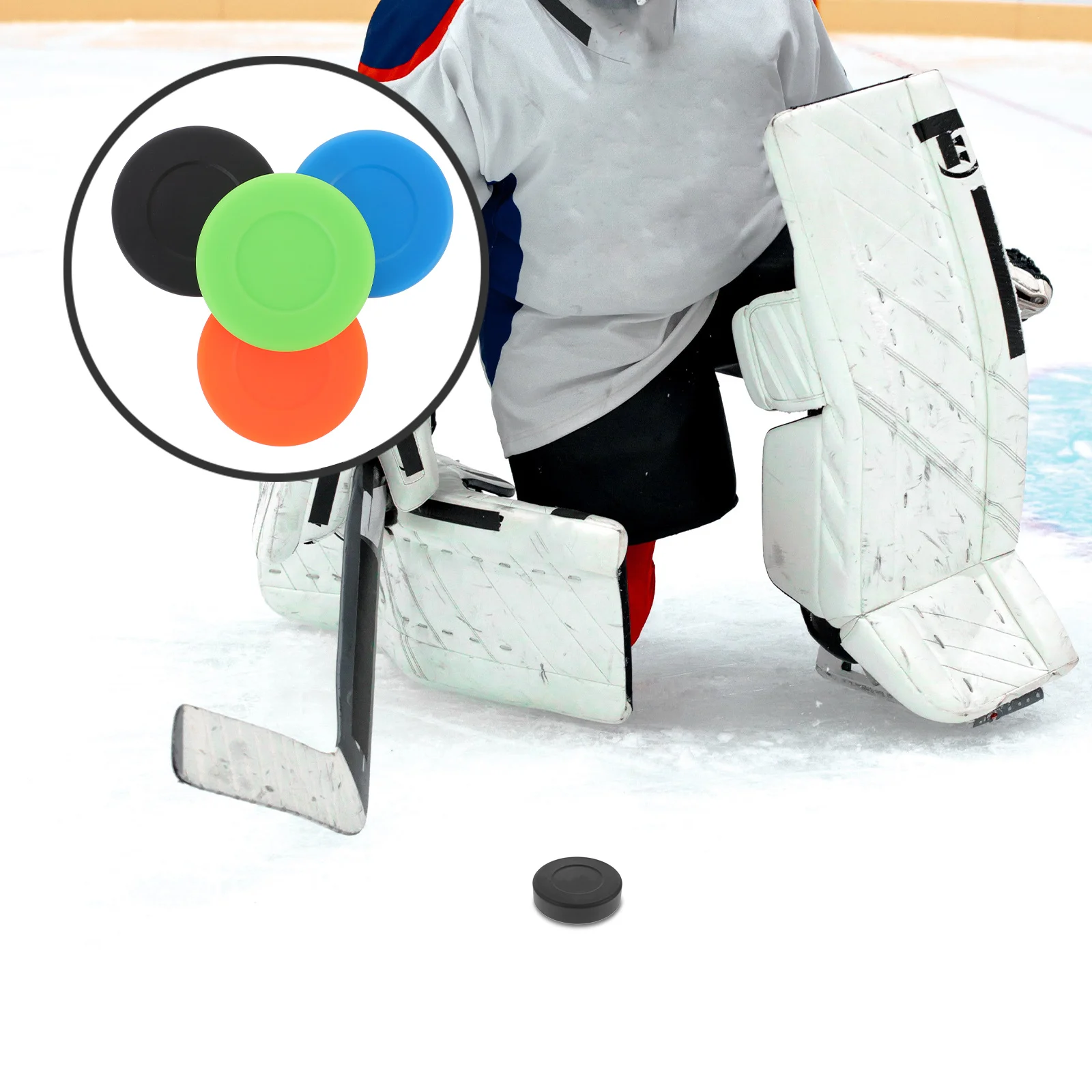 

4pcs Hockey Puck For Training Lightweight High-Density Pvc Practice Puck Smooth Glide On Indoor Outdoor Courts Ice Concrete