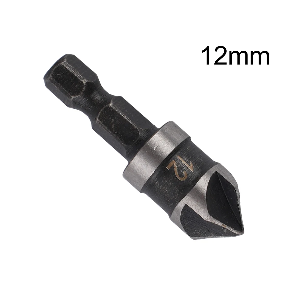Chamfer 12 16 19mm 5 Flute Cutter Countersink Drill Bits Woodworking Drilling For Wood Hexagon Power Tools Countersink Drill Bit