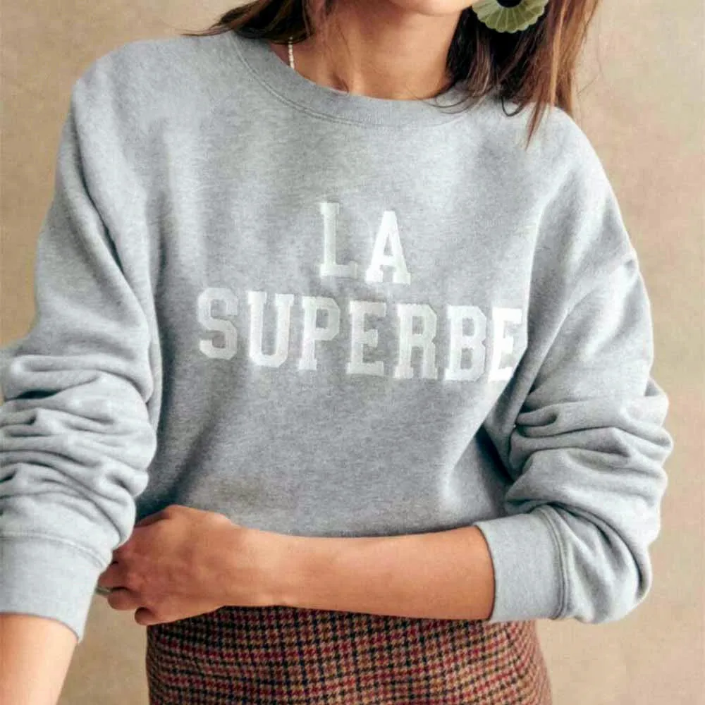 

Хлопковые толстовки с круглым вырезом и вышивкой во французском стиле ретро, женские осенние элегантные пуловеры с длинными рукавами, модный джемпер