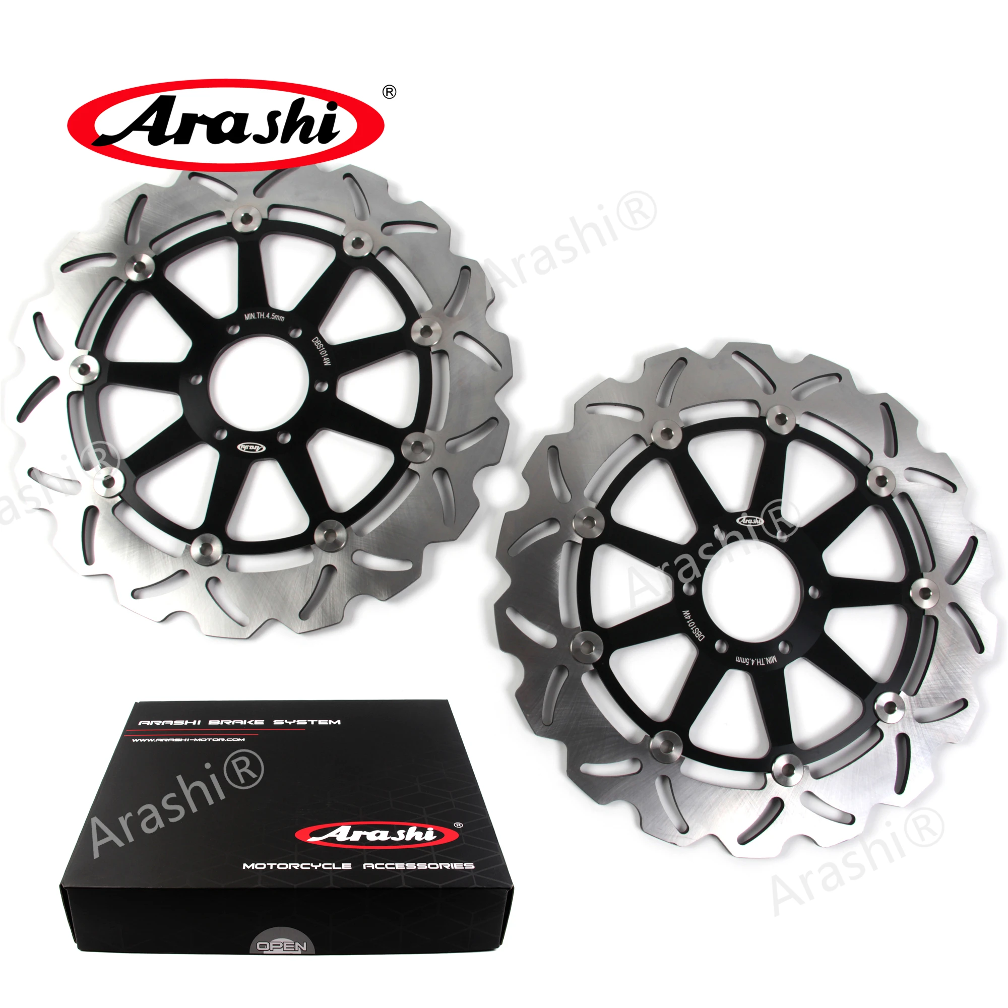 Arashi Front Brake Disc Rotors For YAMAHA TZR 250 TZR250  / FZR R 750 FZR750R 1989-1992 / FZR EXUP 1000 1990-1995 / FZR GENESIS