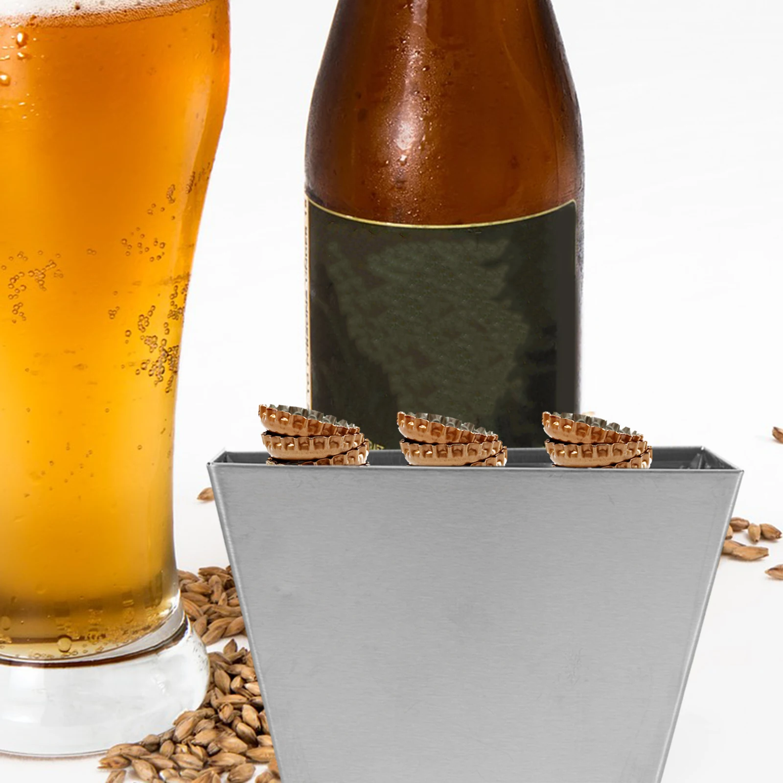 

2pcs Wall Mount Stainless Steel Beer Collector Drainage Catcher For Home Storage Bucket Organizer Beer Bottle Bucket