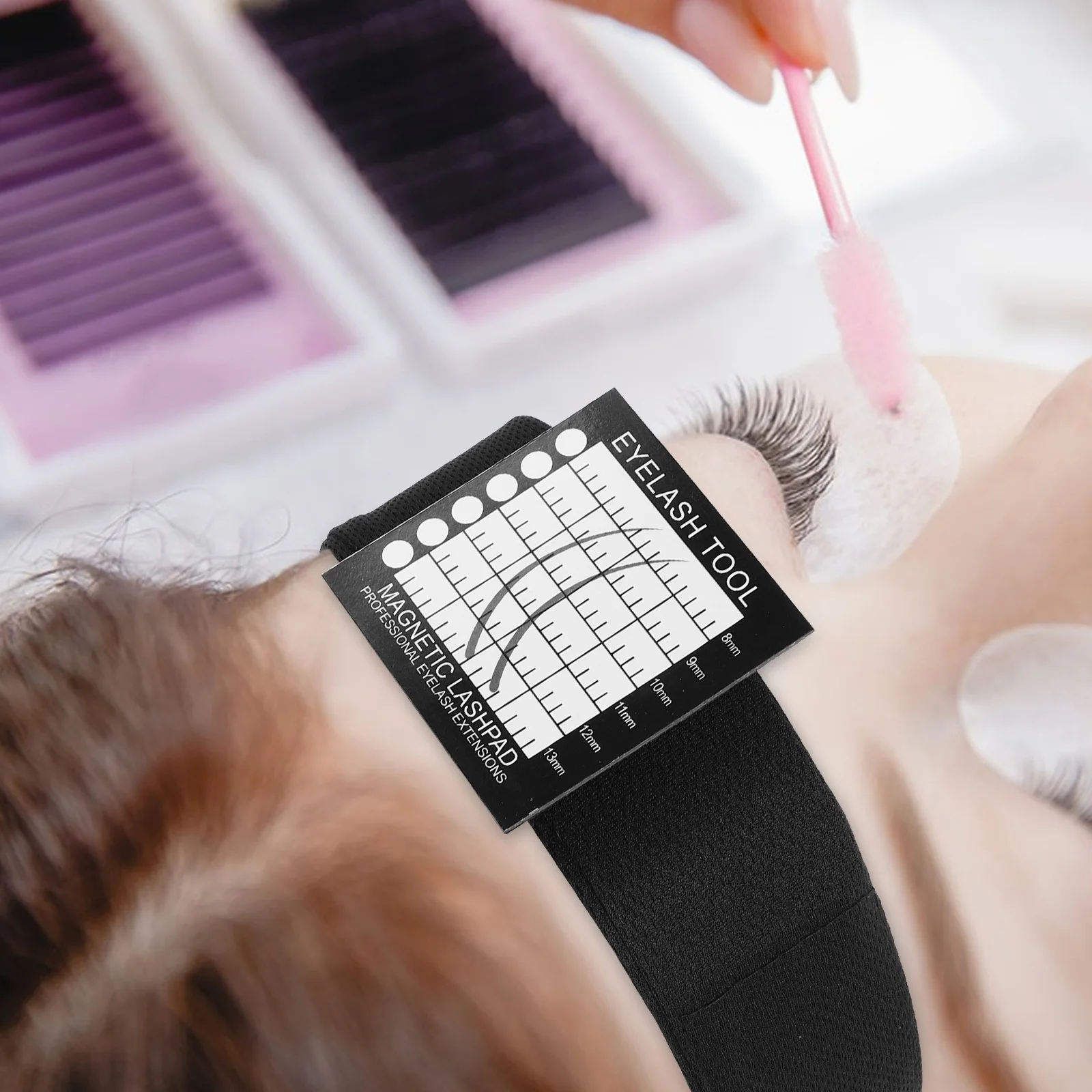 مجموعة واحدة من صندوق تخزين حامل الوسادة المغناطيسية لتمديد الرموش بتصميم مدمج لفناني الرموش الاحترافي، حقيبة تنظيم محمولة مع #2