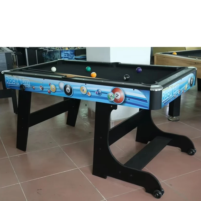 

5-футовая складная подставка для бассейна, подставка для снукера, бильярдный игровой стол, экономия места для домашнего использования