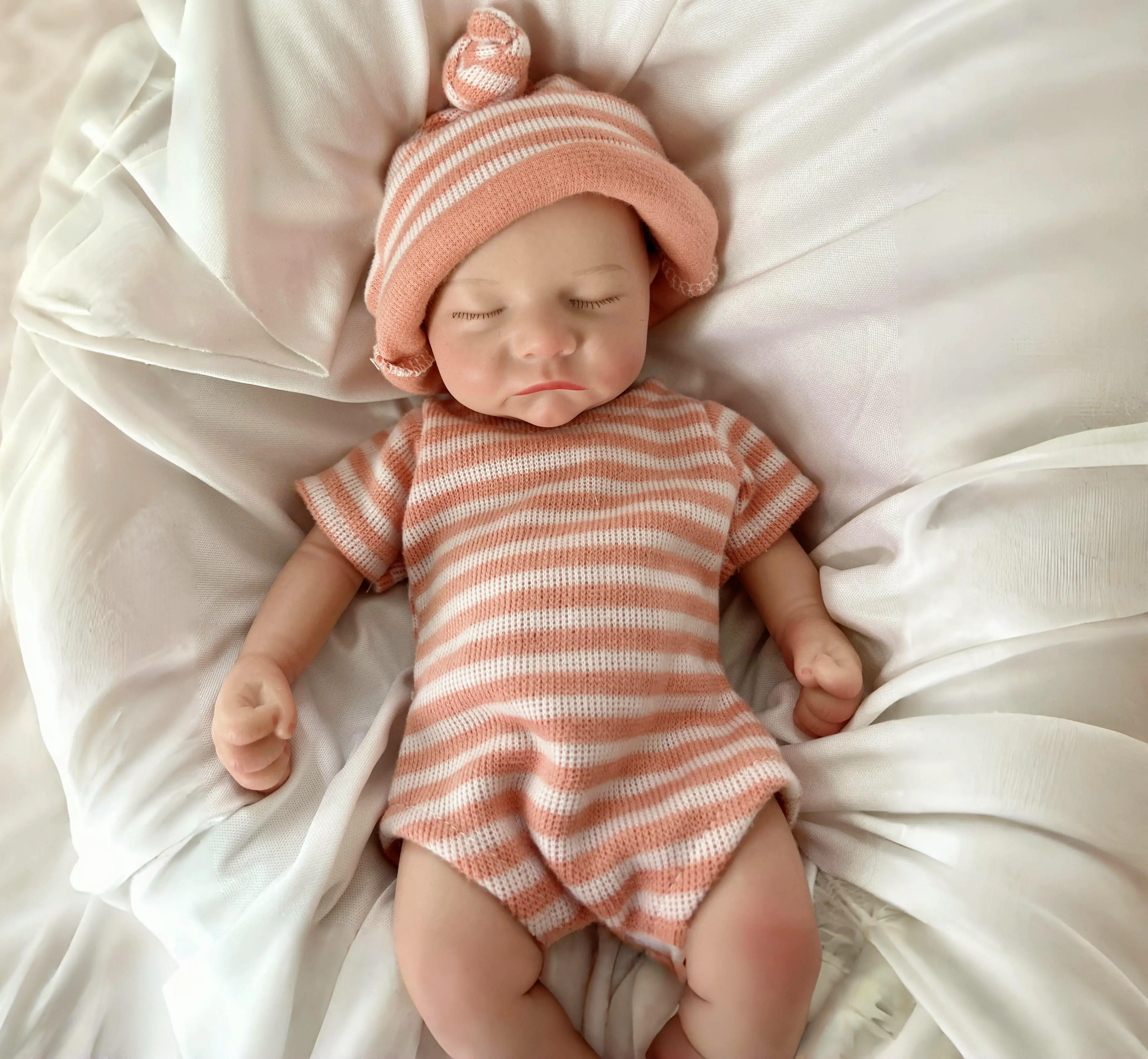 دمية أطفال ناعمة 16 بوصة لكامل الجسم من السيليكون الصلب تولد من جديد دمى حديثي الولادة 100% سيليكون واقعية نابض بالحياة دمية تولد من جديد لفتاة #1