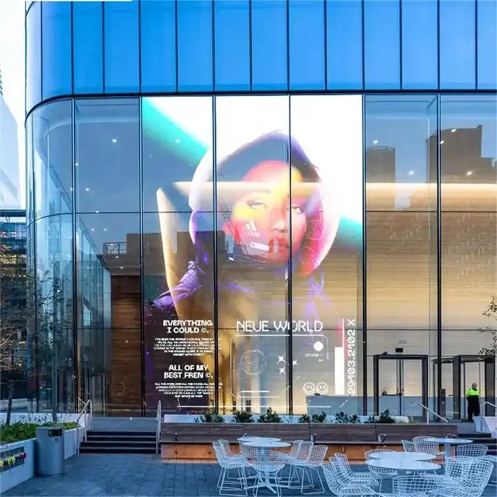 Customizable P6.5 LED Film Screen Indoor Transparent Display Shopping Mall Restaurant Glass Led High Transparency Flexible LED