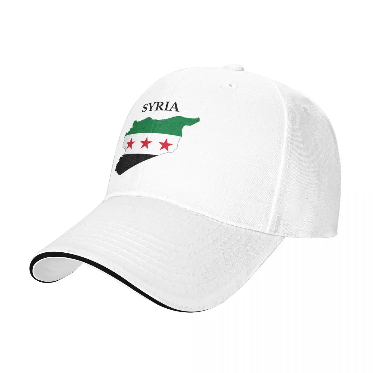 Baseballkappen Syrien Karte Syrische Flagge Grafik Unisex Outdoor Sommerkappen