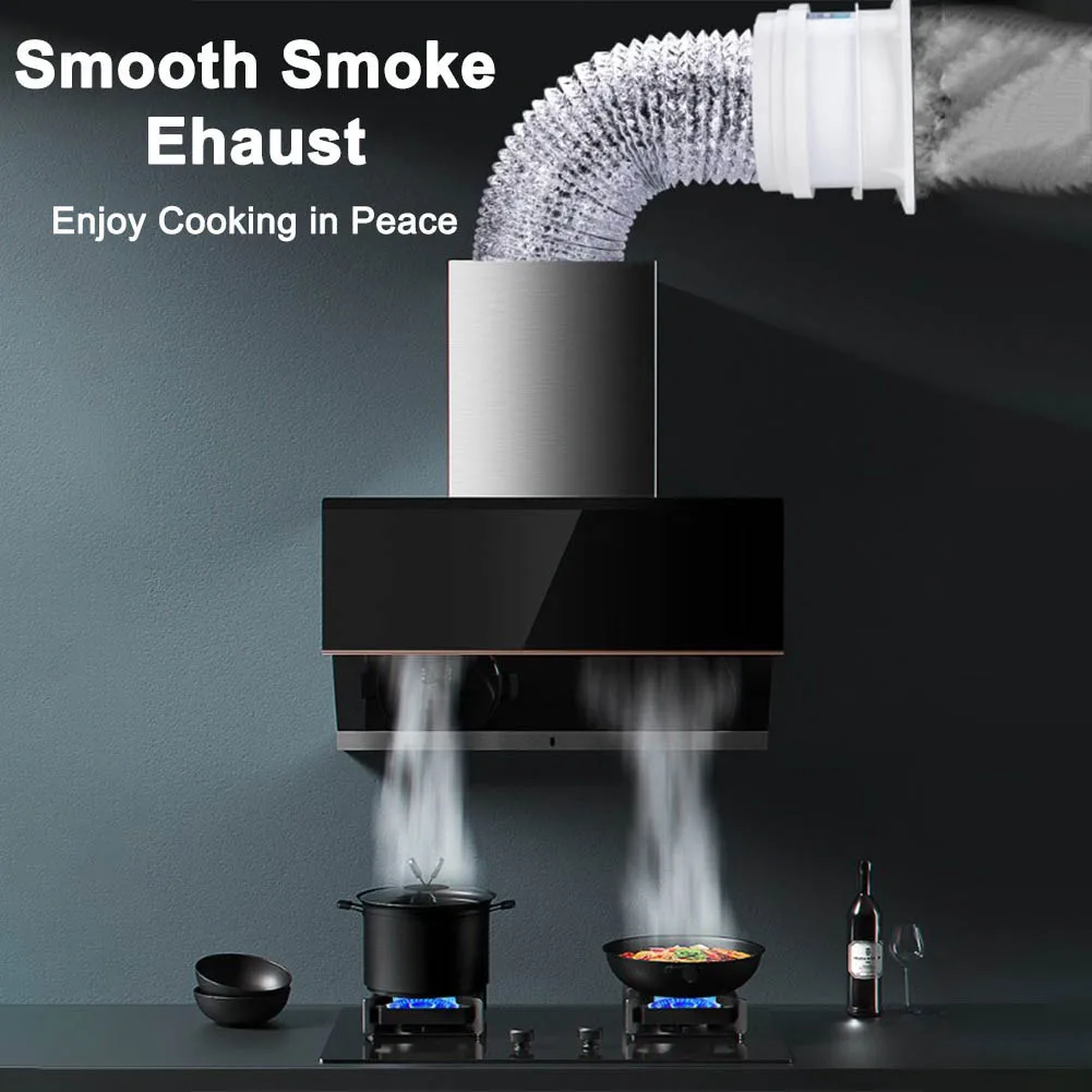 2M Exhaust Hose Extendable High Temperature Resistant Telescopic Exhaust Pipe Duct Extension Pipe Xhaust Hose Connector