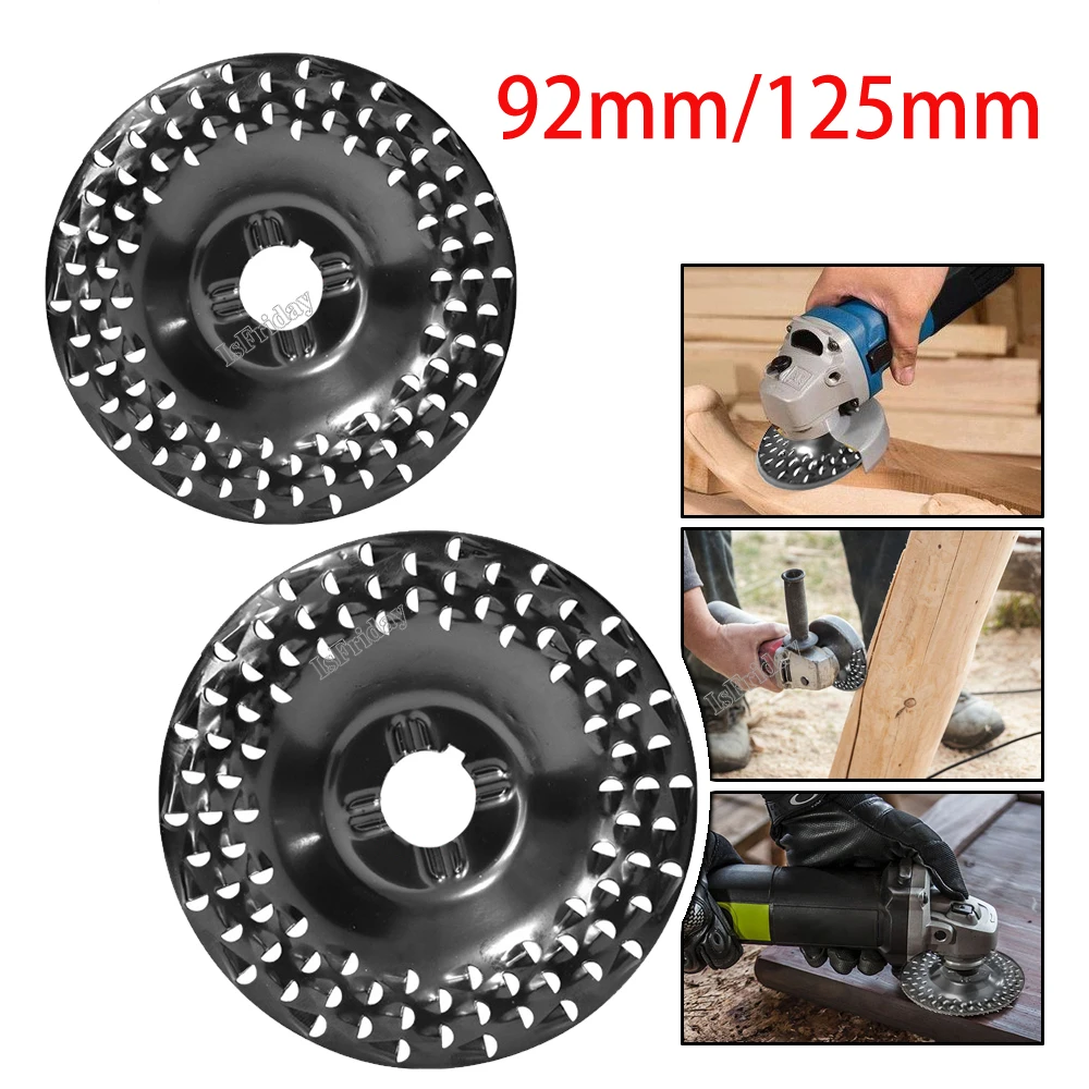 92/125mm Grinder Wheel Disc Wood Shaping Wheel Grinding Discs for Angle Grinders Woodworking Sanding Rotary Abrasive Tool