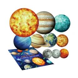 Glow in The Dark Solar System Wall Decals Planets Stars Stickers for Ceiling Nursery Luminous Earth Bedroom Kids Room Glowing