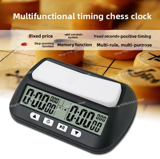 YS-902 Chess Clock Timer with Voice Countdown for Chinese Chess Go International Chess Competition Game Timer