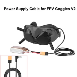 for DJI Avata/FPV Goggles V2 121cm XT60 Plug Power Supply Cable Connect Battery Wear Resistance Anti-aging for DJI FPV Combo