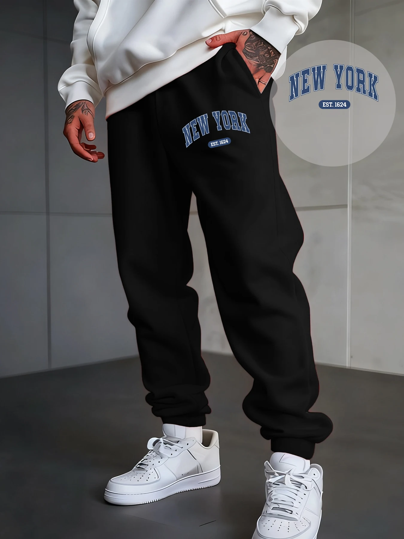 

Нью-Йоркские креативные мужские спортивные штаны с буквенным принтом, удобные мужские спортивные штаны в стиле хип-хоп, спортивные штаны с карманами, флисовые осенние брюки