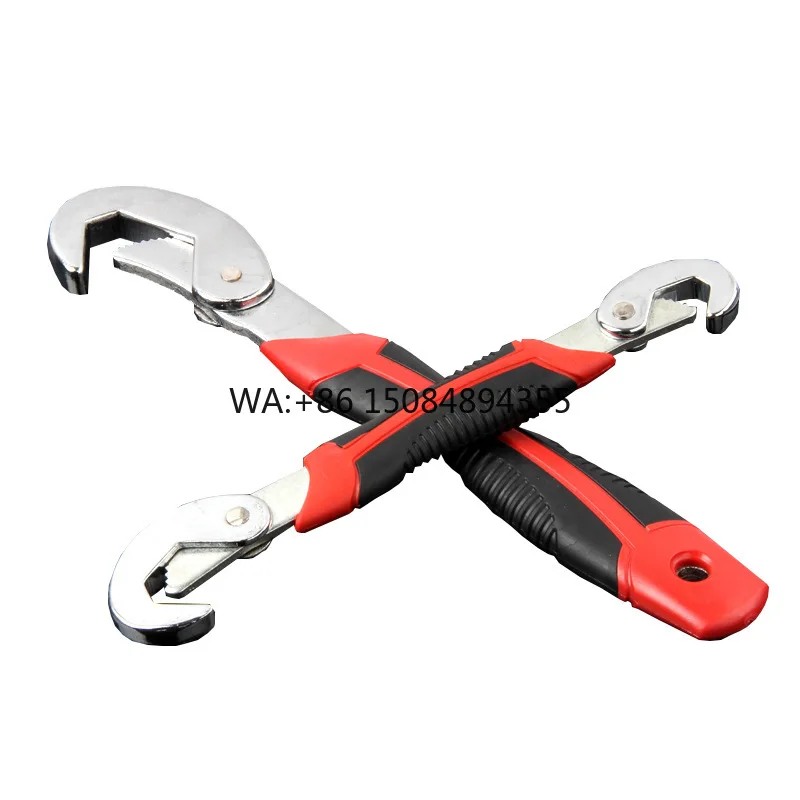 Factory OEM Service Hand Tools Rubber Handle Forging Multi Function Universal Wrench Heavy Duty Adjustable Spanner
