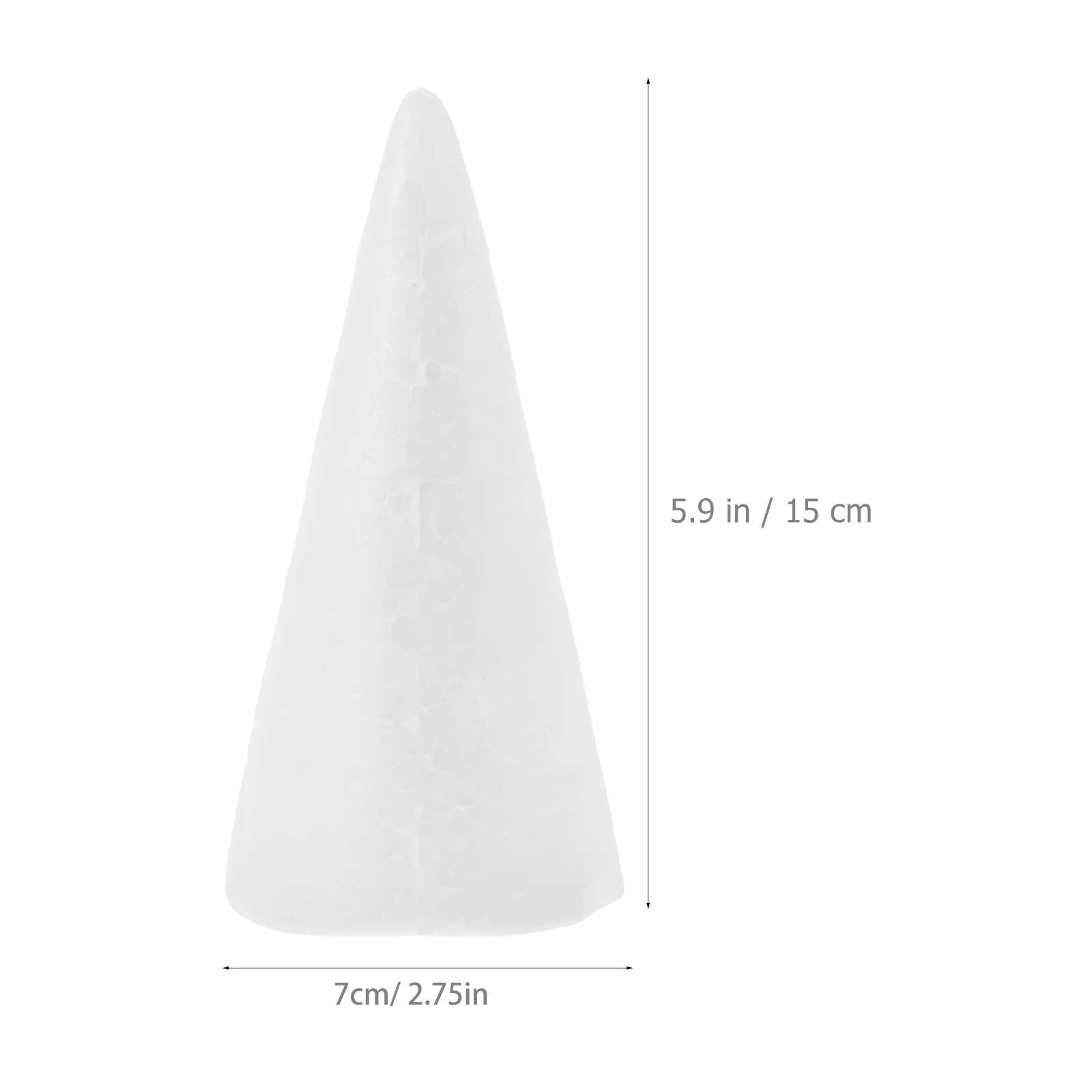 

30pcs Foam Cones For Diy Crafts White Cone Shape Smooth Polystyrene Project Material Decoration Cones