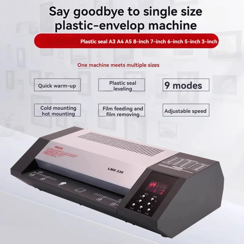 Large Heavy Duty Multi-Purpose A4 A3 Universal 8 Roller Photo Brand New LM8-330 Plastic Sealer Laminator Photo Preservation