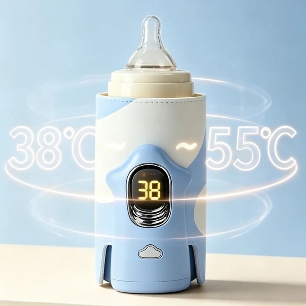 Multifunction Baby Bottle Warmer LED Display Wireless Breast Milk Warmer Insulated Accurate Temperature Control