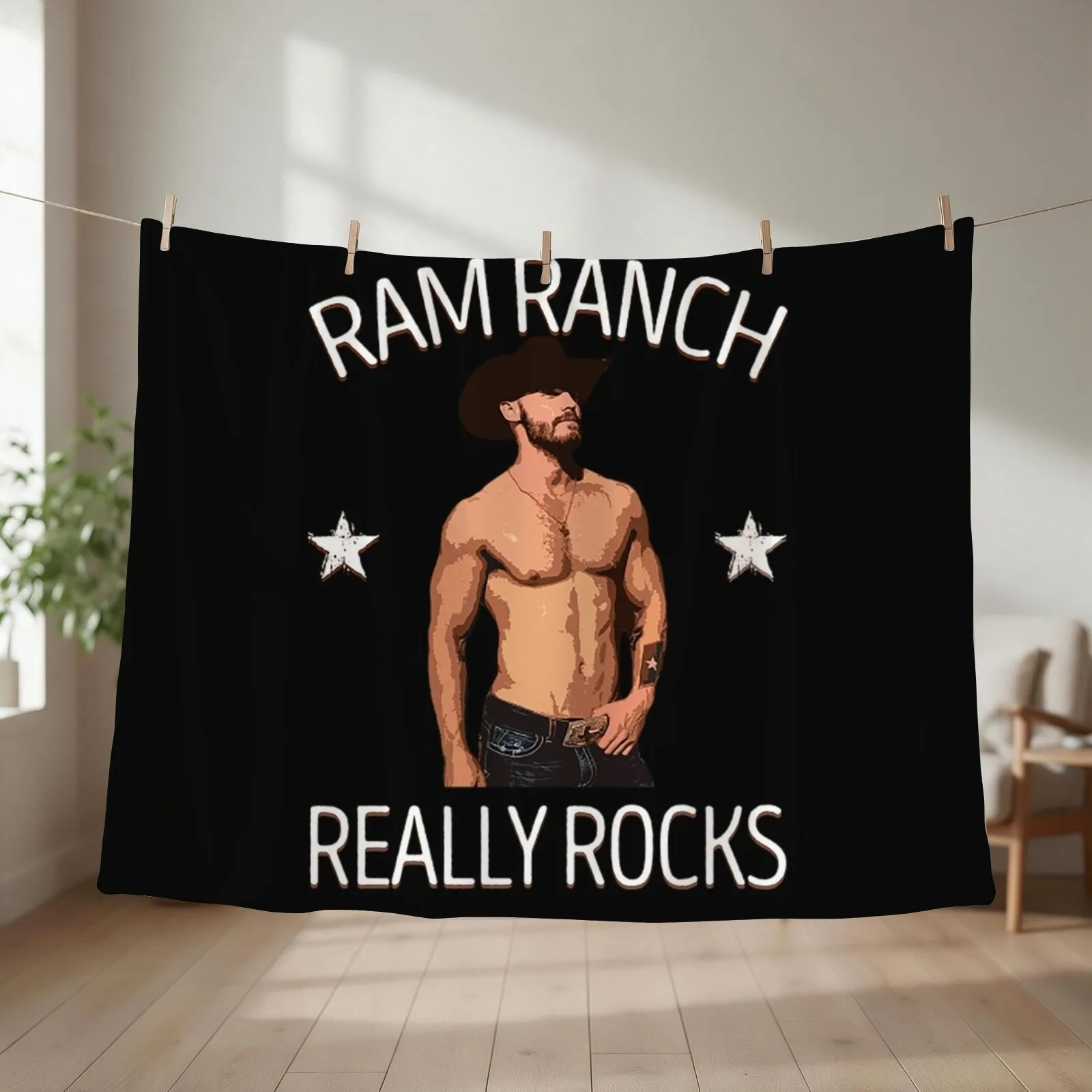 Ram Ranch T-ShirtRam Ranch Really Rocks Throw Blanket couch cozy soft plush fuzzy picnic outdoor blanket