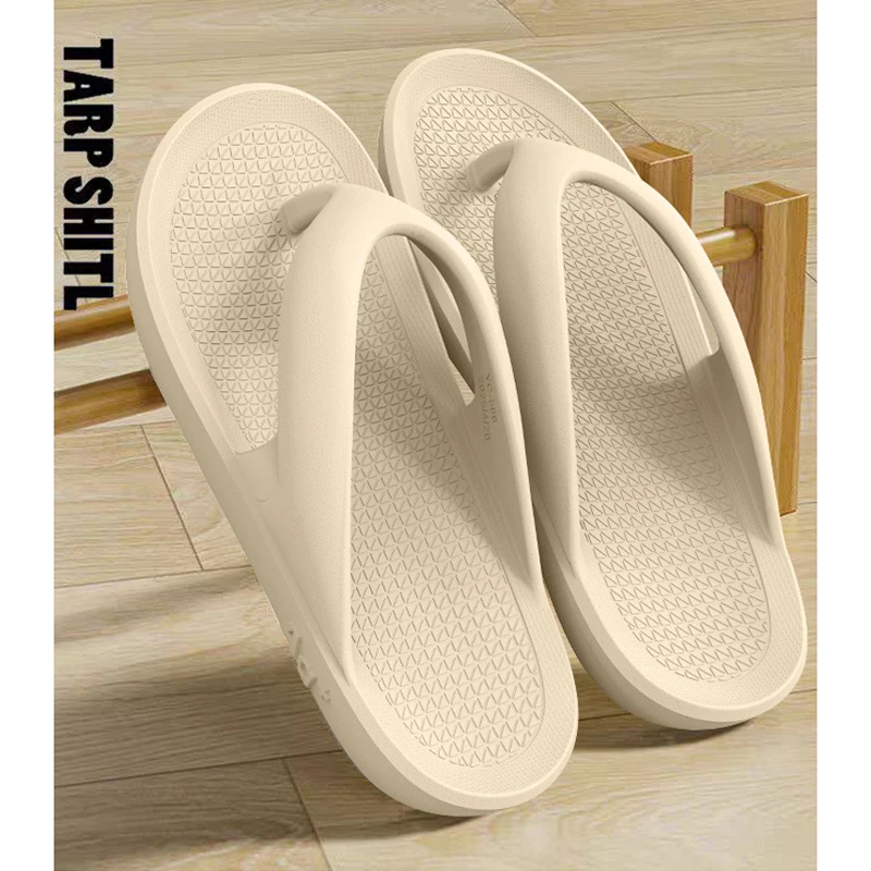 House Men Flip Flops Cloud Sandals Summer Soft Slipper Beach Slides Home Shoe Outdoor Male Clapper Bathroom Leisure Women
