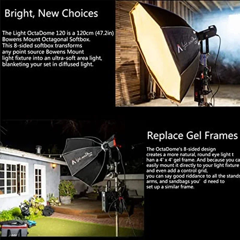 Aputure Light OctaDome 120cm Octagon Portable Bowens Mount Softbox Photography Accessories for Aputure 300X Amaran 200x 60x - view 4