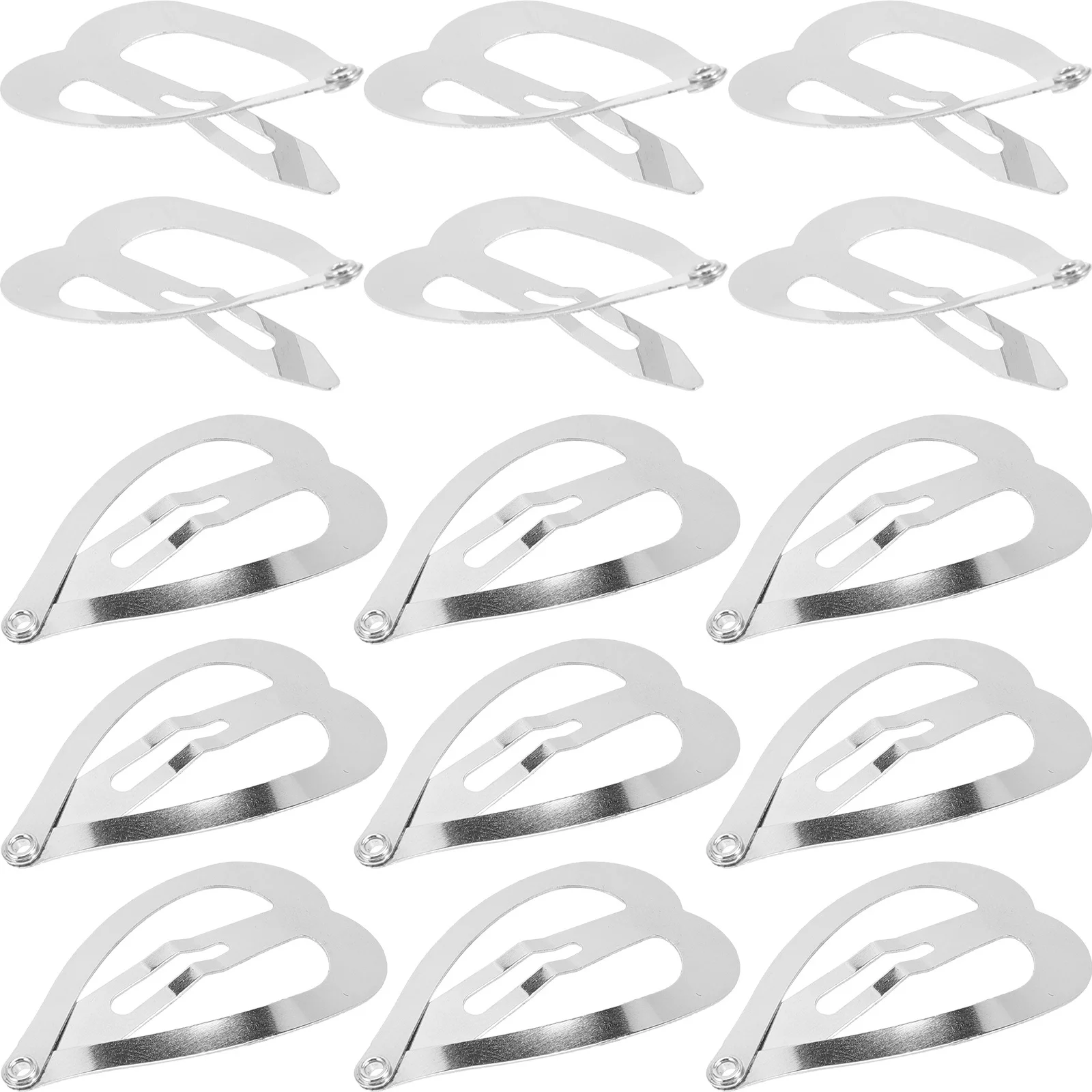 

100 pcs Heart Clips For Women Elegant Metal Snap Hair Clips Decorative Hair Jewelry Styling Sectioning Accessories Wedding Party