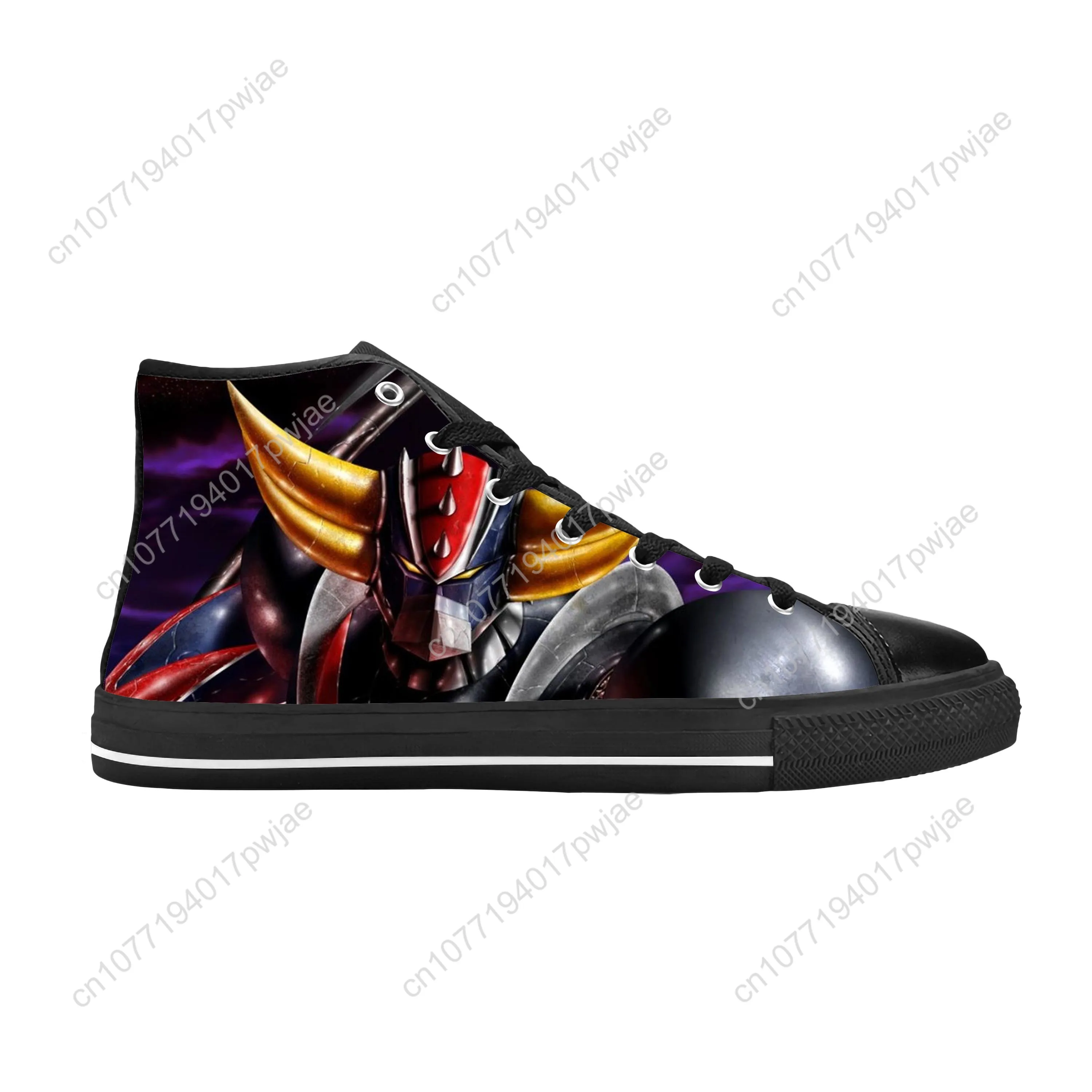 Zapatillas deportivas con estampado 3D para hombre y mujer, zapatos de tela informales con dibujos animados de Anime, Manga, UFO, Robot, grandizer, Goldrake, cómodas y transpirables