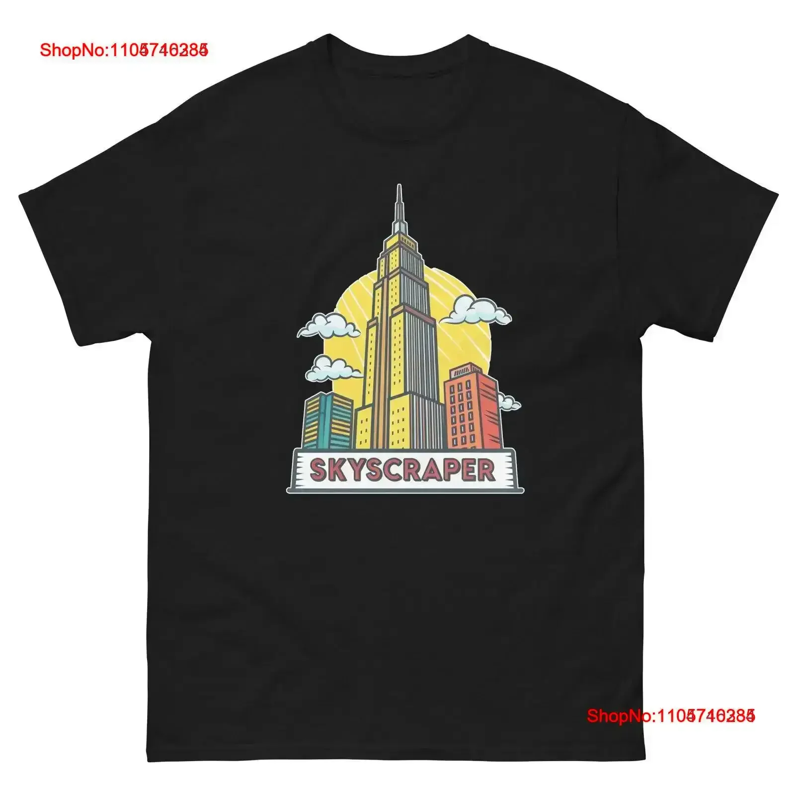 Skyscaper Object Place Item Urban T Shirt vintage Washed Slightly Casual Soft Stylish Stretched Versatile homme vintage Washed