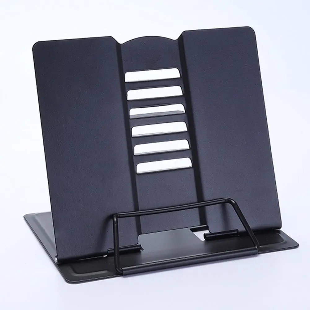 Portable Book Holder Folding Book Rack Adjustable Book Stand for Hands-free Reading Stable Desktop Cookbook for Comfortable