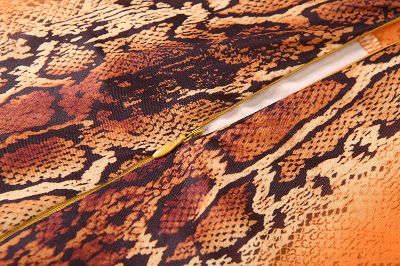 مثير الجوف خارج مطبوعة Bodycon رومبير بذلة امرأة طويلة الأكمام حلقة معدنية نحيل قطعة واحدة وزرة ليلة ملابس نادي الحفلات