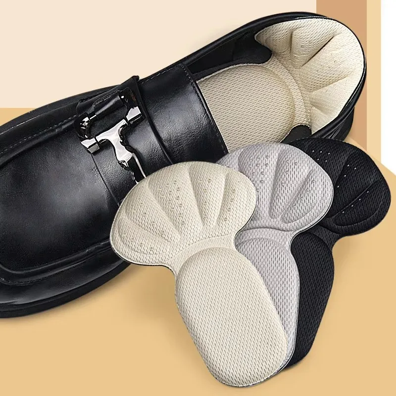 New Sponge Heel Cushion Back of Inserts Heel Protectors Shoe Pads for Shoe Too Big Soft Mesh Heel Grips Shoes Insoles 2 in 1