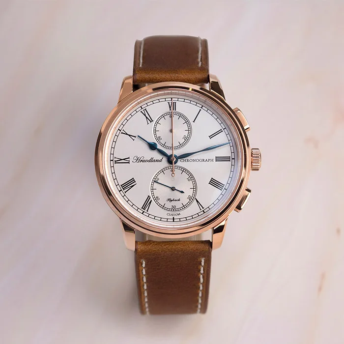 

Hruodland Men Chronograph Watch 40MM Pilot Quartz Wristwatch 5Bar Waterproof C3/BGW-9 Luminous Sapphire Mirror VK61