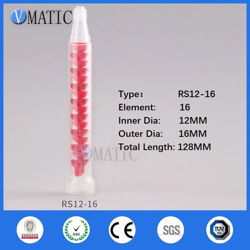 ‌RS12-16 Static Mixing Nozzles | Plastic Adhesive Dispensing Tips for Glue/Epoxy (Lightweight Design/Oil-Resistant/Free Shipping