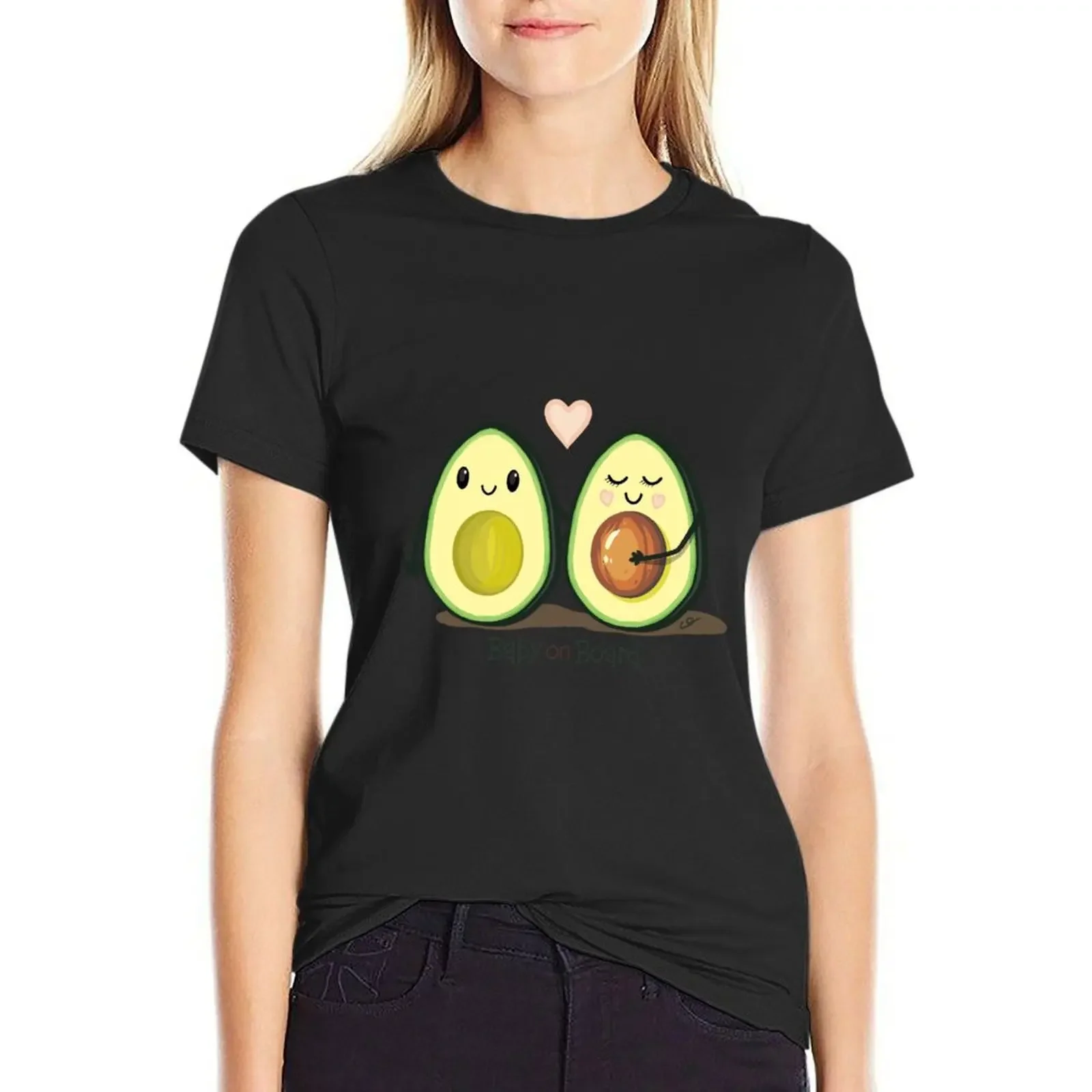 Baby an Bord Avocado Paar T-Shirt lustige Tier druck Shirt für Mädchen T-Shirt Kleid für Frauen lang