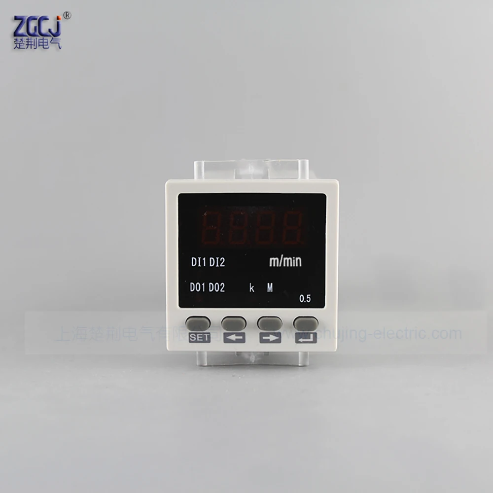 4-20mA DC or 0-10V DC input Digital Line speedmeter Tachometer user can set range 0-9999 m/min speed meter