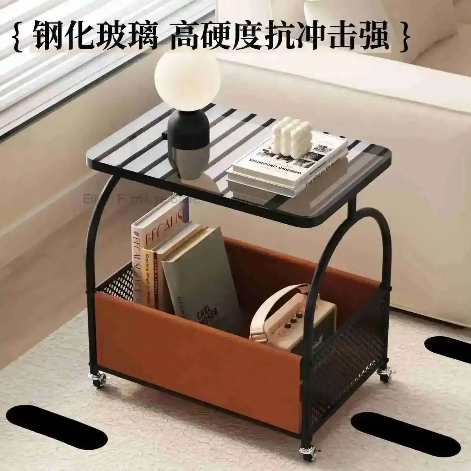 

Modern Bedroom Bedside Home Shelf Movable Simple Bedside Storage Small Side Table