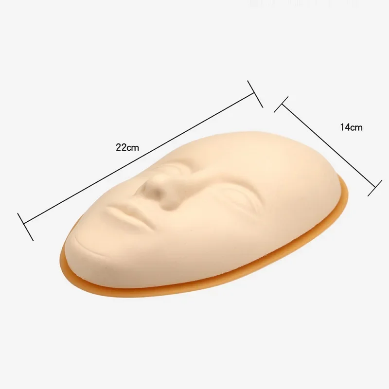 5D หัวหุ่นฝึกบนใบหน้าแบบถาวรทำจากซิลิโคนไมโครเบลดแต่งหน้าถาวรริมฝีปากคิ้วสักผิวหุ่นตุ๊กตาใบหน้า