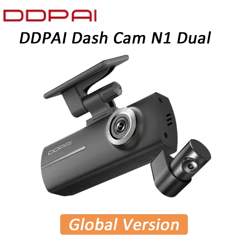 

DDPAI Dash Cam N1 Dual Front and Rear Recording NightVIS 1296P Dash Camera Recorder Car DVR 24H Parking Mode WIFI & App Control