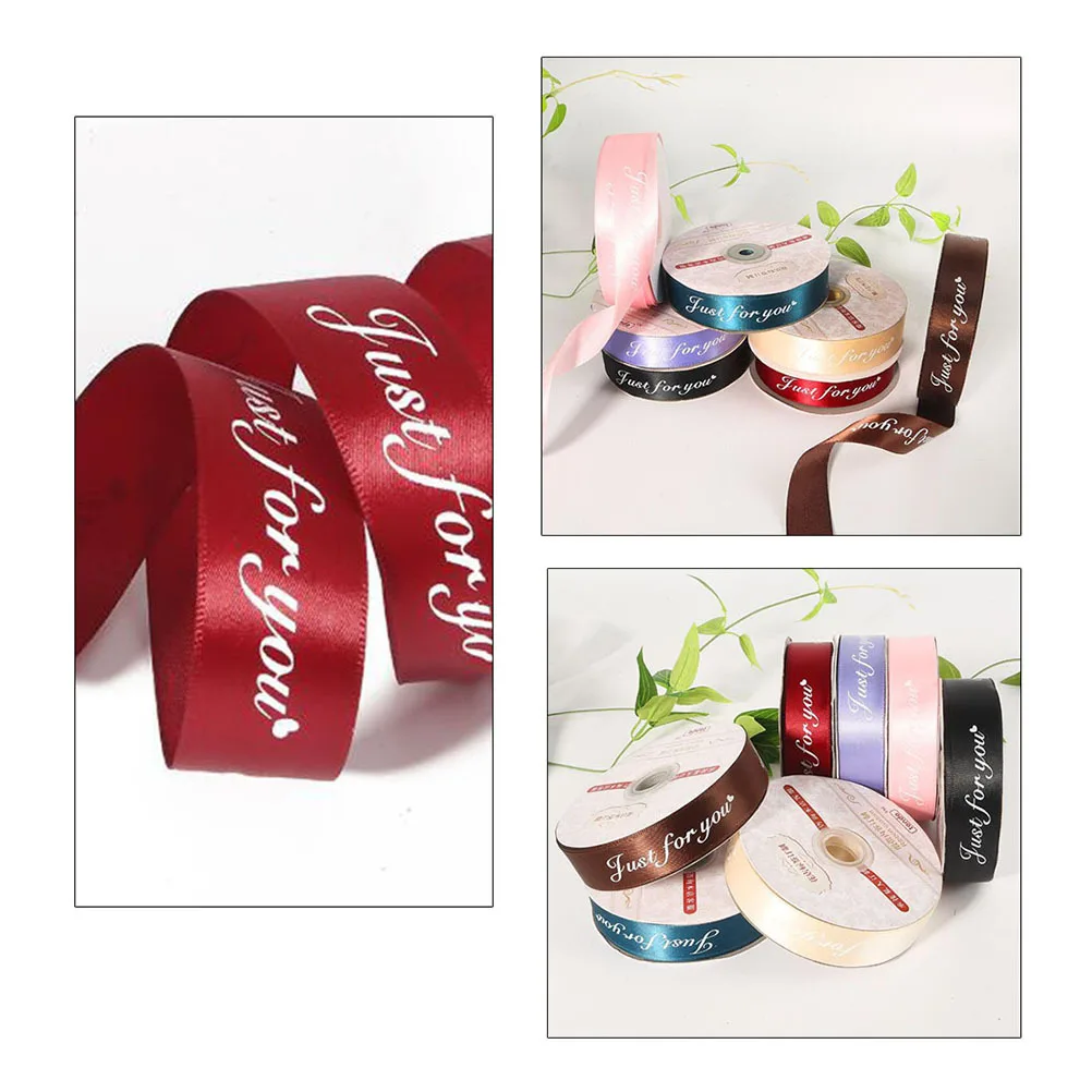 

5 Yard Just For You Silk Ribbon Grosgrain Rib Tape Craft Decor For Cake Wedding Party Supplies Coffee Handicrafts Sewing