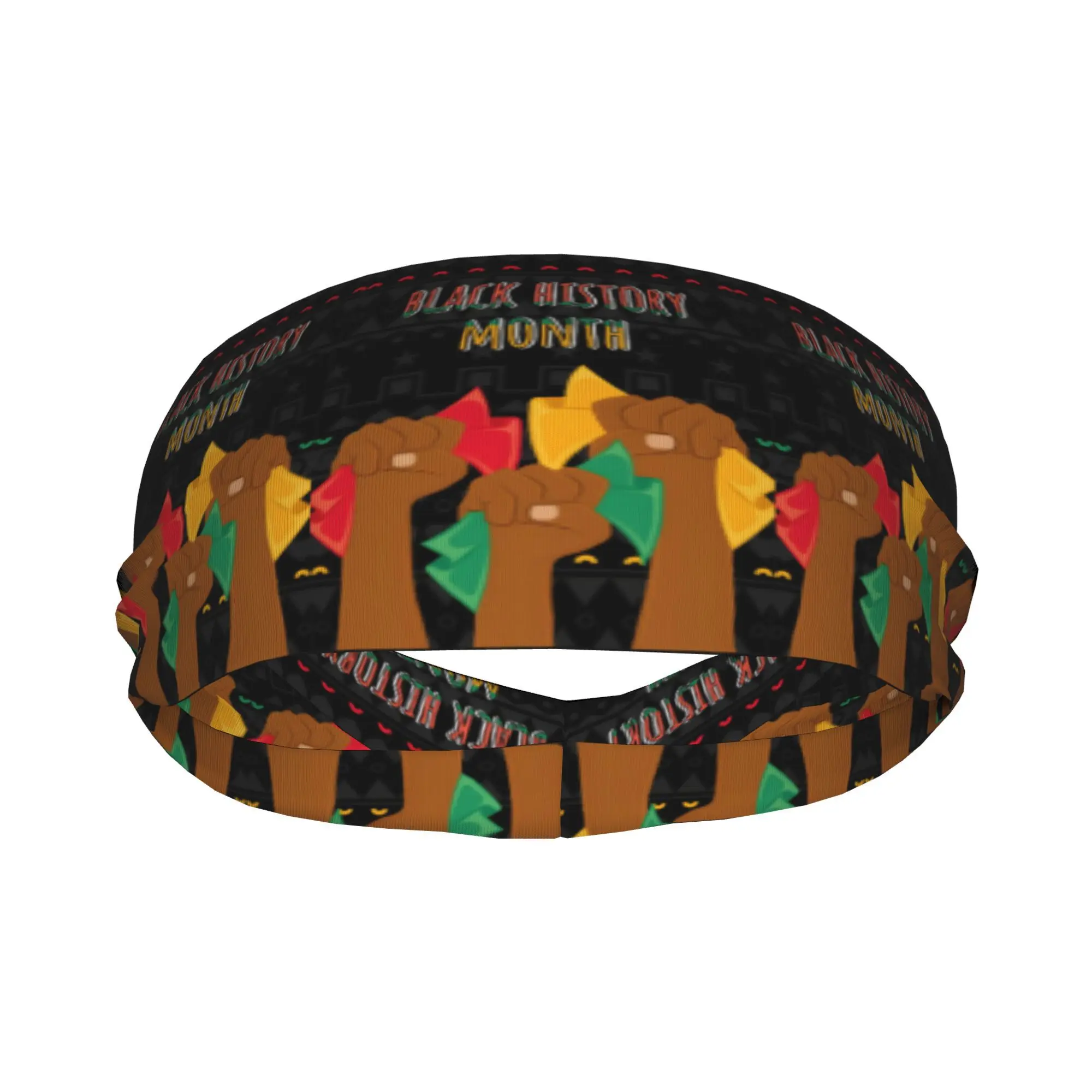 

1pc Men Women Black History Month Hair Black Power February Slogan Print Headband, Breathable Sweat-Wicking Elastic