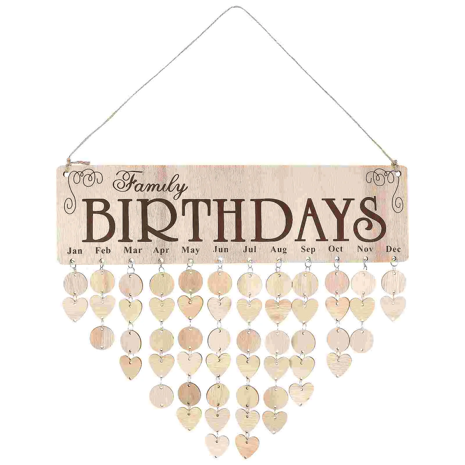 

Wall Decor Birthday Reminder Calendar Plaque Hanging Board Memorial Plaques