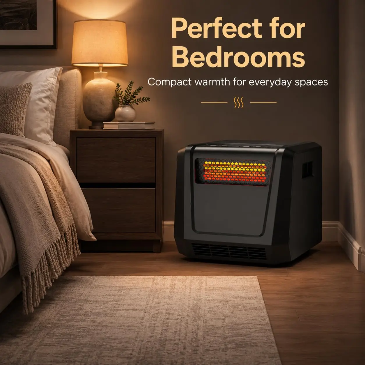 750W/1500W Portable Ceramic Space Heater for Indoor Use  PTC Compact Wall-Mountable Design with Fast Heating