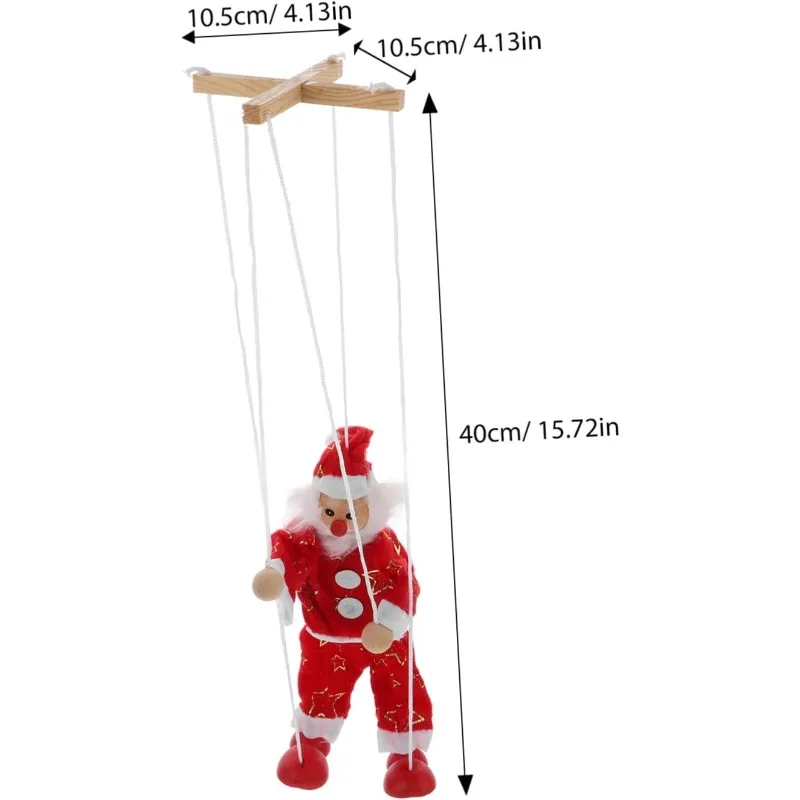 Totority String Weihnachtspuppe Marionette Puppen Clown Weihnachtsmann Spielzeug Weihnachten Vintage Weihnachtsmann Puppenspielzeug Marionette Puppenpuppe