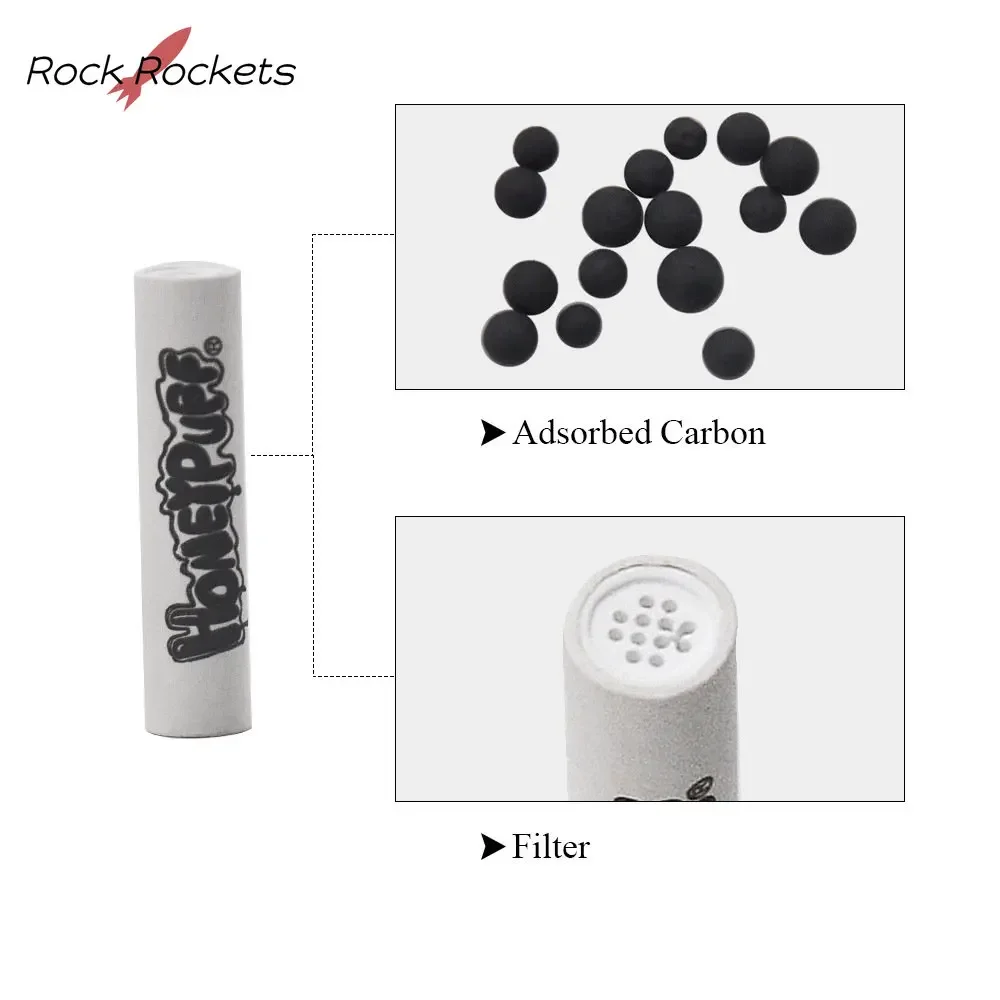 R & R 150 unids/caja filtro de carbón activo desechable punta 6MM/7MM cerámica saludable soporte para cigarrillos hierba seca accesorio para pipa